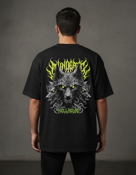 Cyber-Goth Hellhound Premium Oversized T-shirt