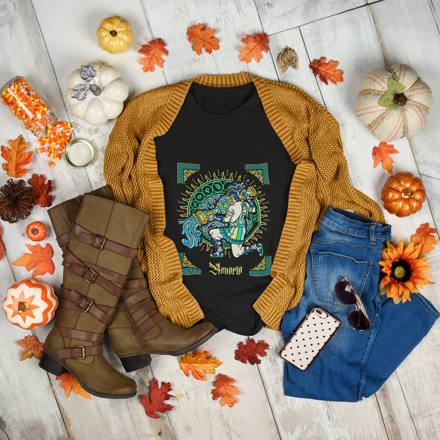 "Aquarious" Zodiac Sign Classic T-Shirt