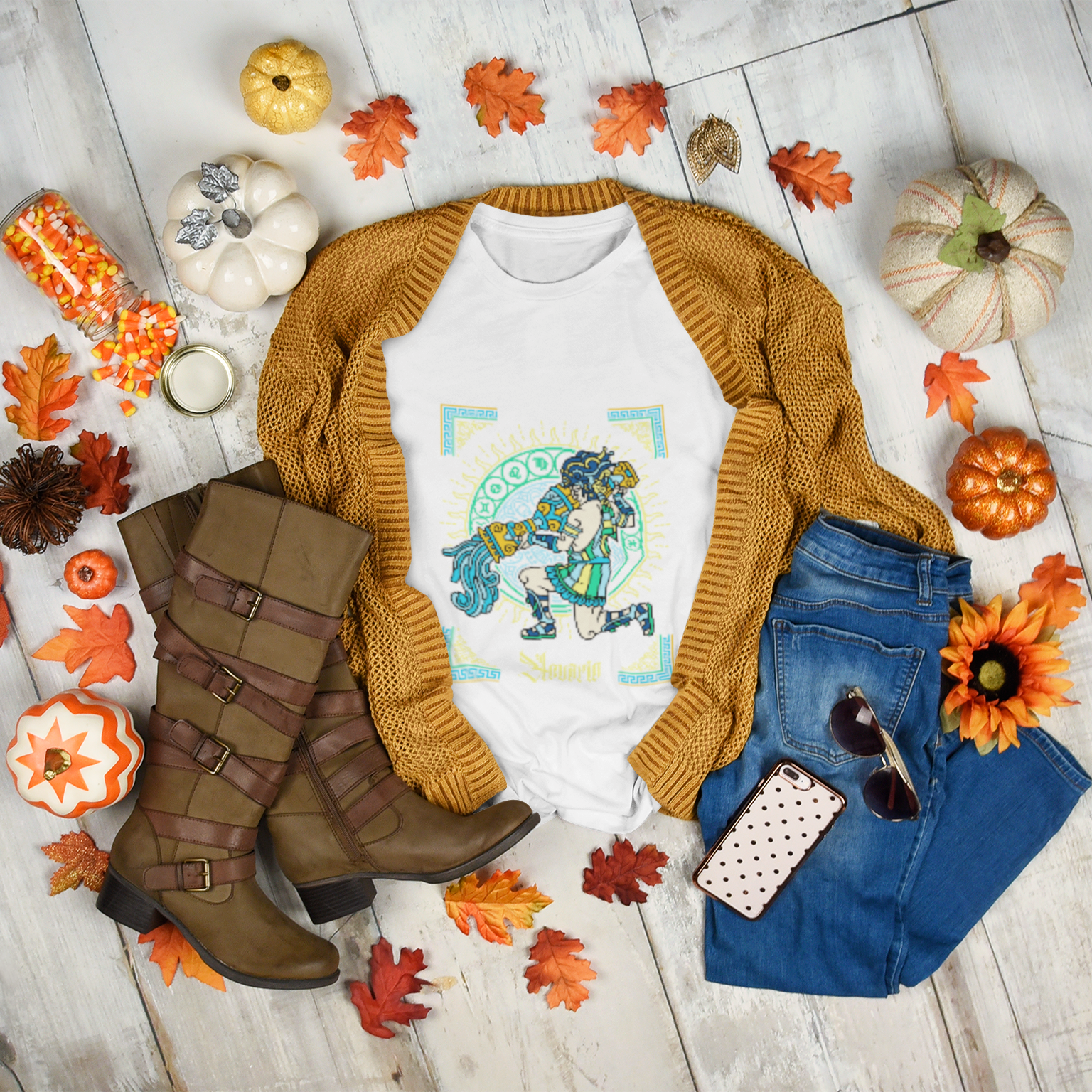 "Aquarious" Zodiac Sign Classic T-Shirt